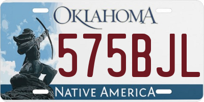 OK license plate 575BJL