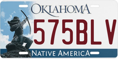 OK license plate 575BLV