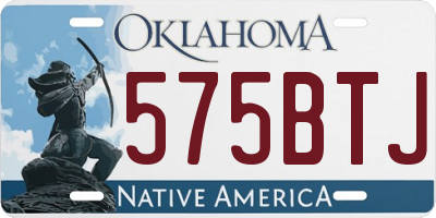 OK license plate 575BTJ