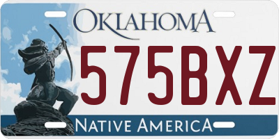OK license plate 575BXZ