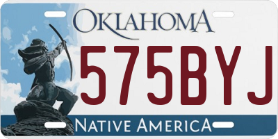 OK license plate 575BYJ