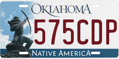 OK license plate 575CDP