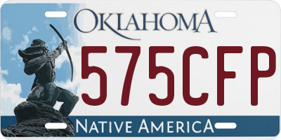 OK license plate 575CFP