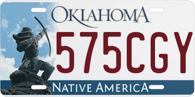 OK license plate 575CGY