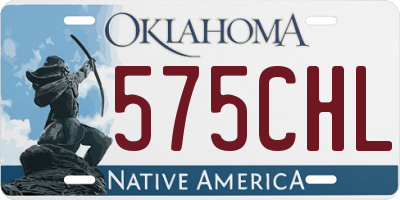 OK license plate 575CHL