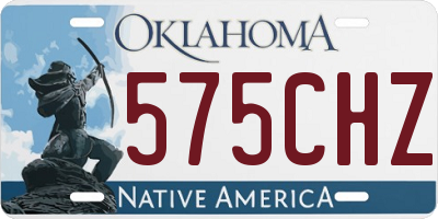OK license plate 575CHZ