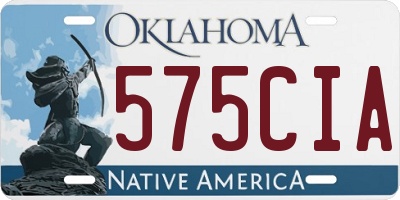 OK license plate 575CIA