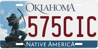 OK license plate 575CIC