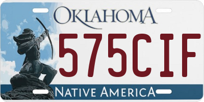 OK license plate 575CIF