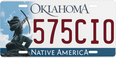 OK license plate 575CIO