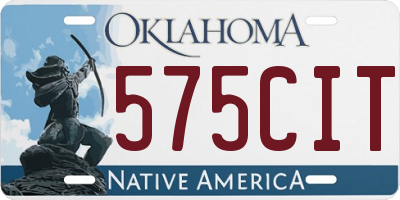 OK license plate 575CIT