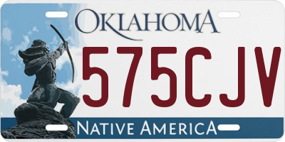 OK license plate 575CJV