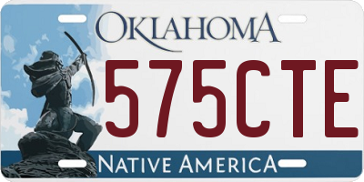 OK license plate 575CTE