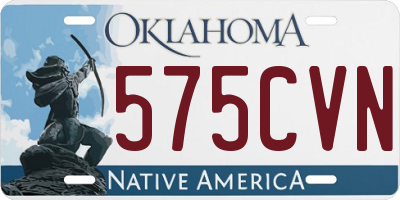 OK license plate 575CVN