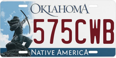 OK license plate 575CWB