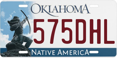 OK license plate 575DHL