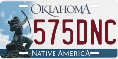 OK license plate 575DNC