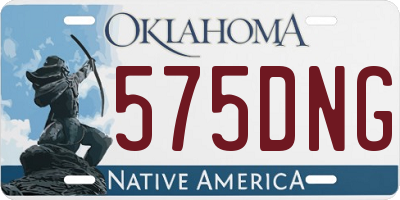 OK license plate 575DNG