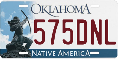 OK license plate 575DNL
