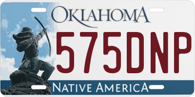 OK license plate 575DNP