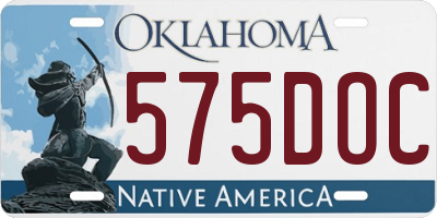 OK license plate 575DOC