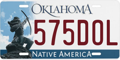 OK license plate 575DOL