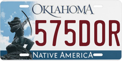 OK license plate 575DOR