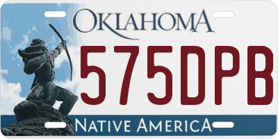 OK license plate 575DPB