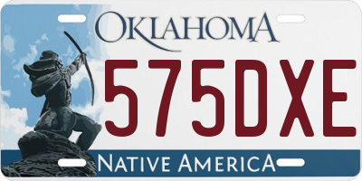 OK license plate 575DXE