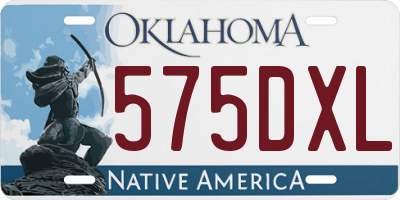 OK license plate 575DXL