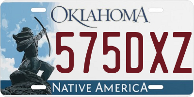 OK license plate 575DXZ