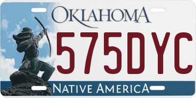 OK license plate 575DYC
