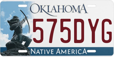 OK license plate 575DYG