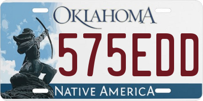 OK license plate 575EDD