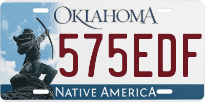 OK license plate 575EDF