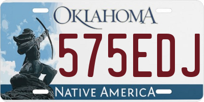 OK license plate 575EDJ