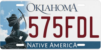 OK license plate 575FDL