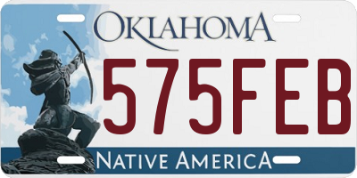 OK license plate 575FEB