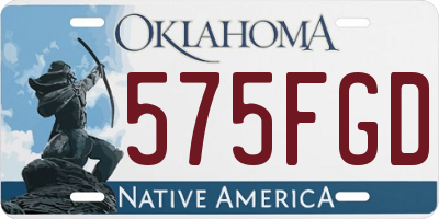 OK license plate 575FGD