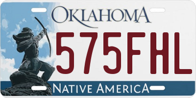 OK license plate 575FHL