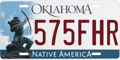 OK license plate 575FHR