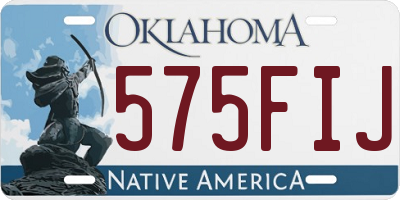 OK license plate 575FIJ