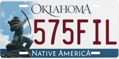 OK license plate 575FIL
