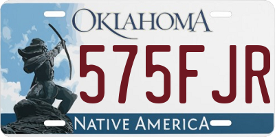 OK license plate 575FJR