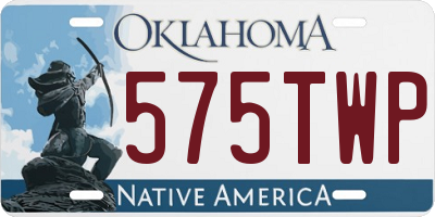 OK license plate 575TWP