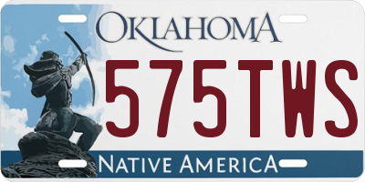 OK license plate 575TWS