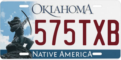 OK license plate 575TXB