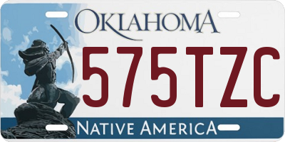OK license plate 575TZC