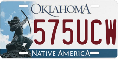 OK license plate 575UCW