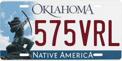 OK license plate 575VRL